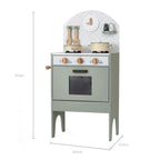 Classic Wooden Toy Kitchen with 6 Utensils - Mint