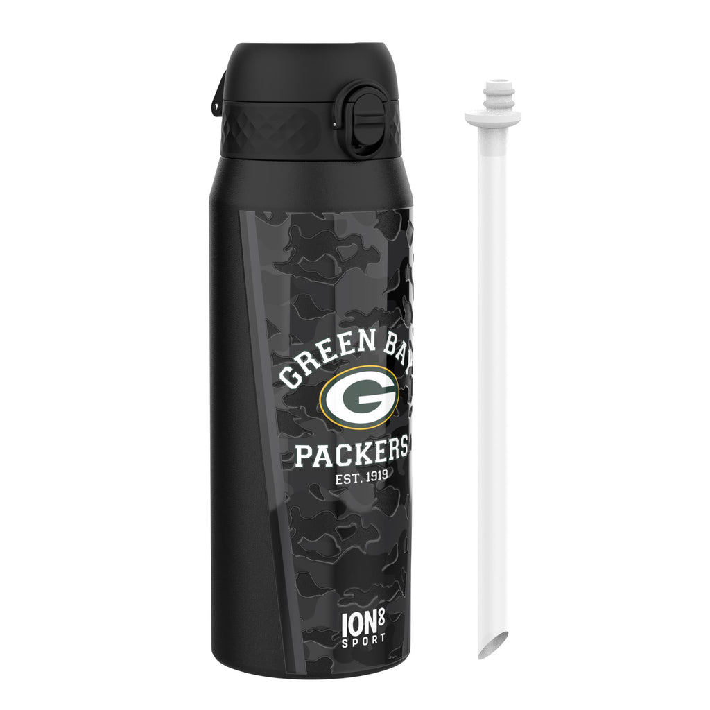 NFL x ION8 Insulated Steel Water Bottle, NFL Packers, 750ml (24oz)