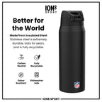 NFL x ION8 Insulated Steel Water Bottle, NFL Dolphins, 750ml (24oz)