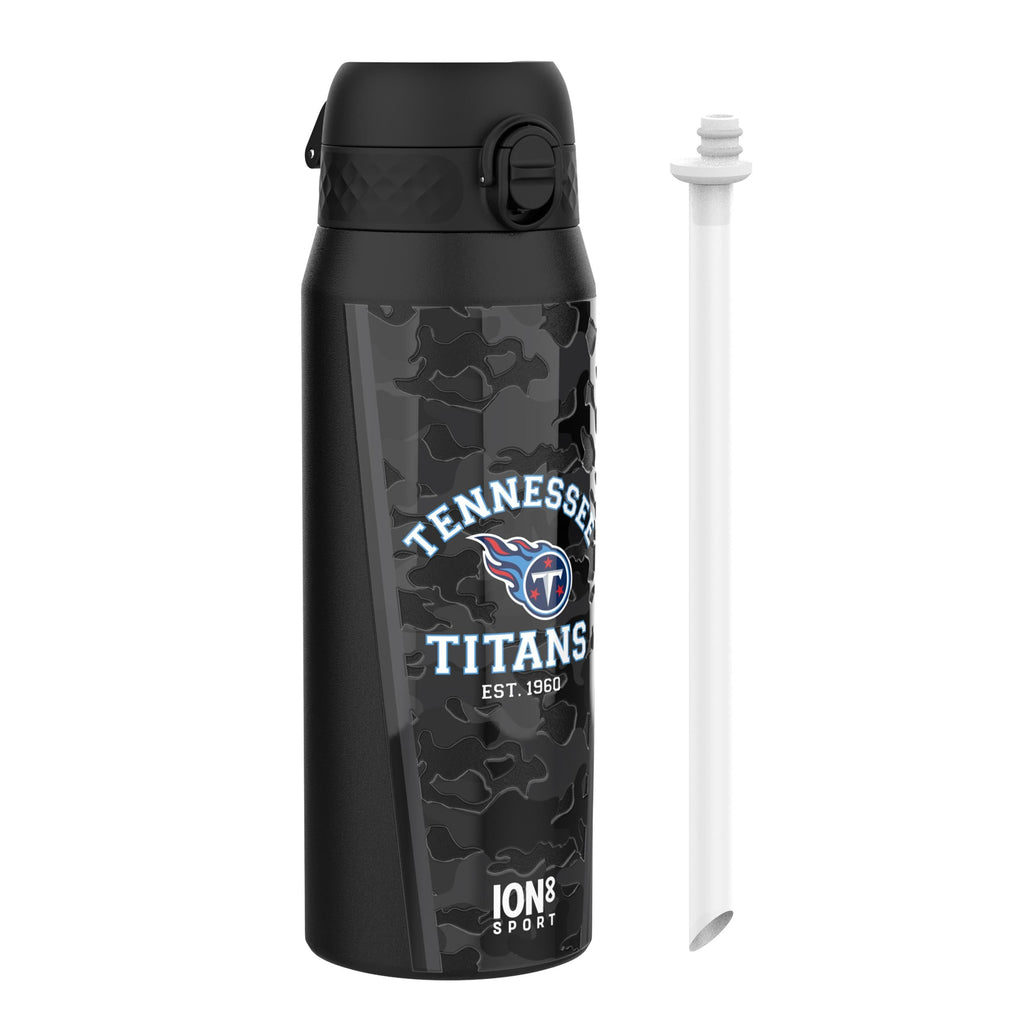 NFL x ION8 Insulated Steel Water Bottle, NFL Titans, 750ml (24oz)