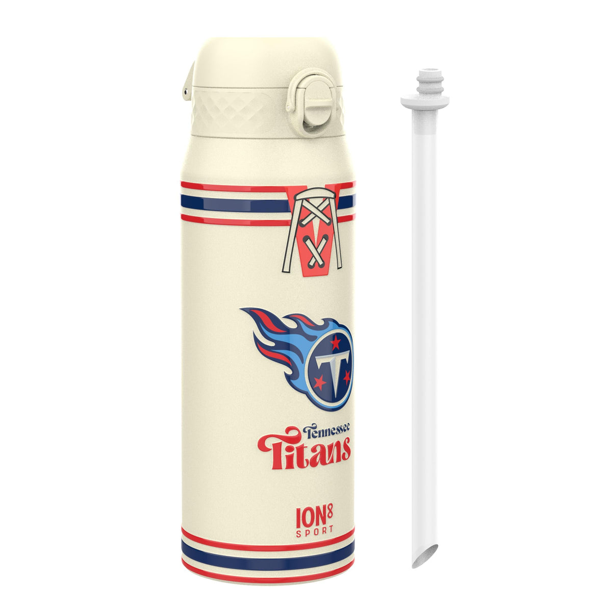 NFL x ION8 Insulated Steel Water Bottle, NFL Titans, 750ml (24oz)
