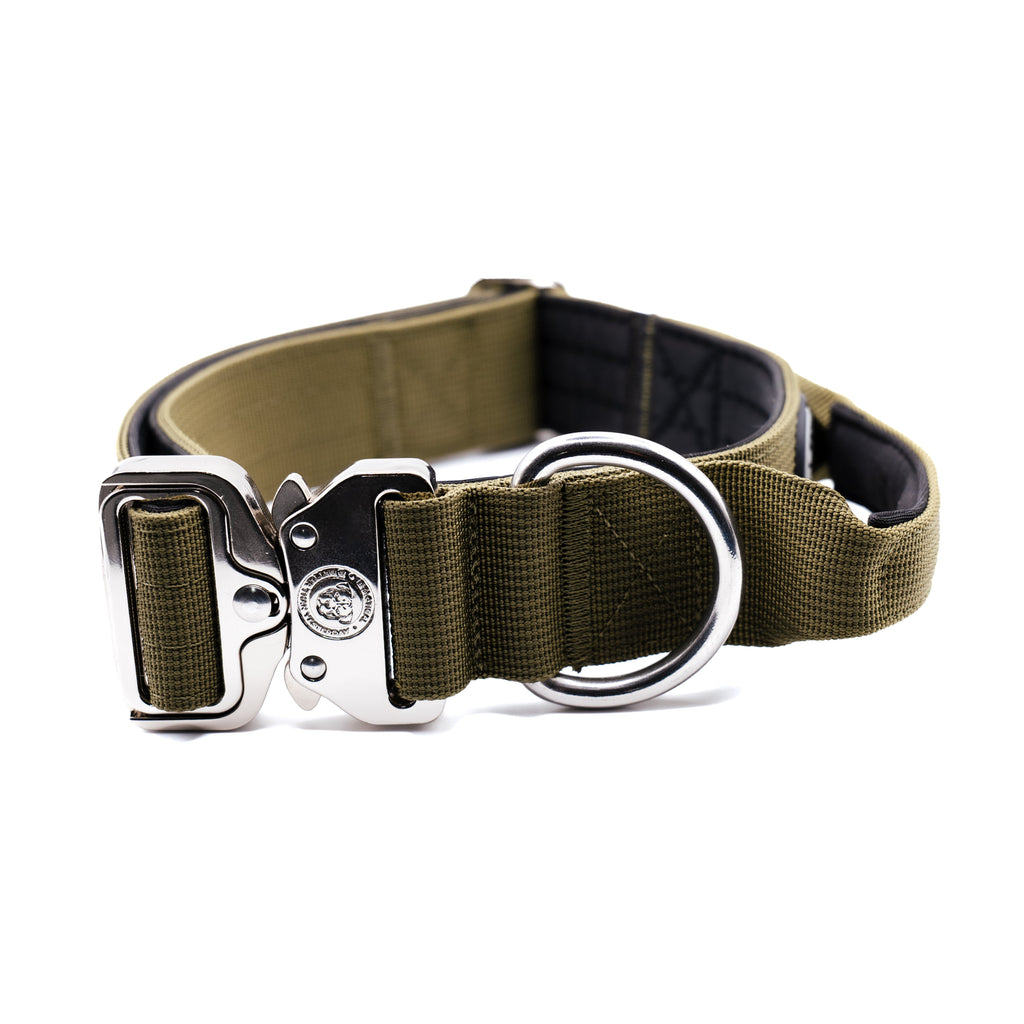 4cm Nylon BTactical Collar - Khaki Green