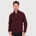 Men’s Possum Merino & Silk Half-Zip Jumper