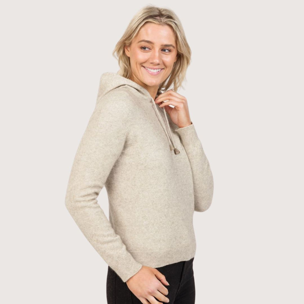 Women’s Possum Merino & Silk Cropped Hoodie