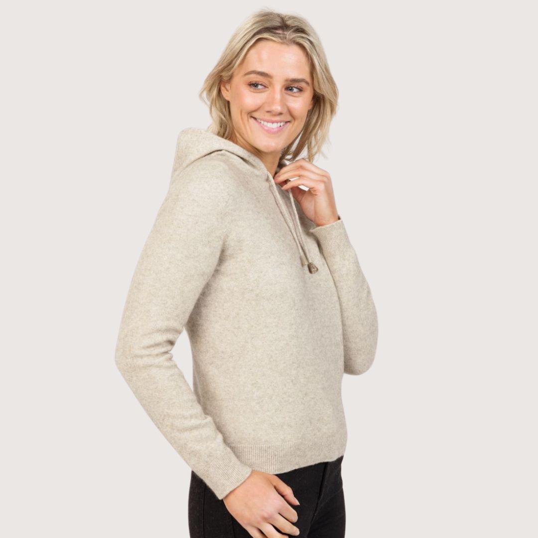 Women’s Possum Merino & Silk Cropped Hoodie