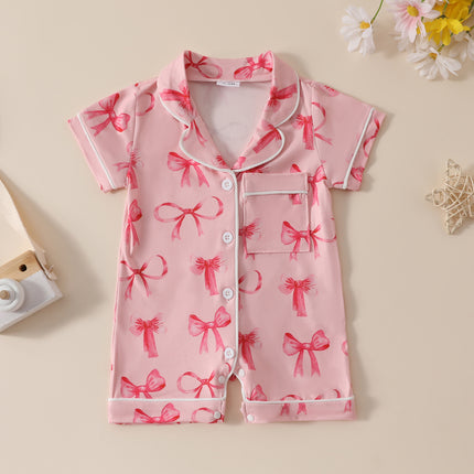 Printed Fashion Personalized Girls' Bow Jumpsuit - 𝓢𝓱𝓸𝓹𝓵𝓮𝓬𝔂