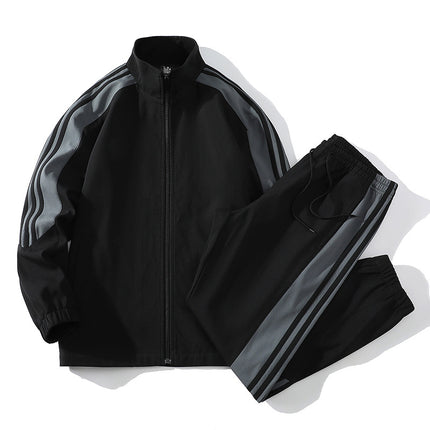 Sports Men's Trendy Handsome Casual Stand Collar Top And Trousers Two-piece Set - 𝓢𝓱𝓸𝓹𝓵𝓮𝓬𝔂