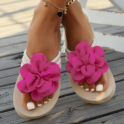 Plus Size Slippers Flower Solid Color Slippers Flip Flops - 𝓢𝓱𝓸𝓹𝓵𝓮𝓬𝔂
