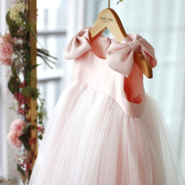 Baby Girl Princess Dress Flower Girl Wedding Puffy Yarn Dress - 𝓢𝓱𝓸𝓹𝓵𝓮𝓬𝔂