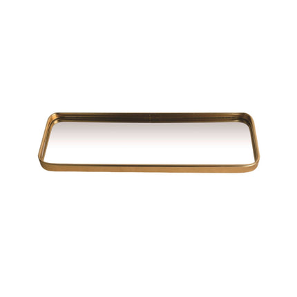 Metallic Glass Mirror Tray Jewelry And Cosmetics Storage Tray - 𝓢𝓱𝓸𝓹𝓵𝓮𝓬𝔂