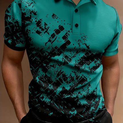 Men's Print Breathable Fashion Polo Shirt Top - 𝓢𝓱𝓸𝓹𝓵𝓮𝓬𝔂