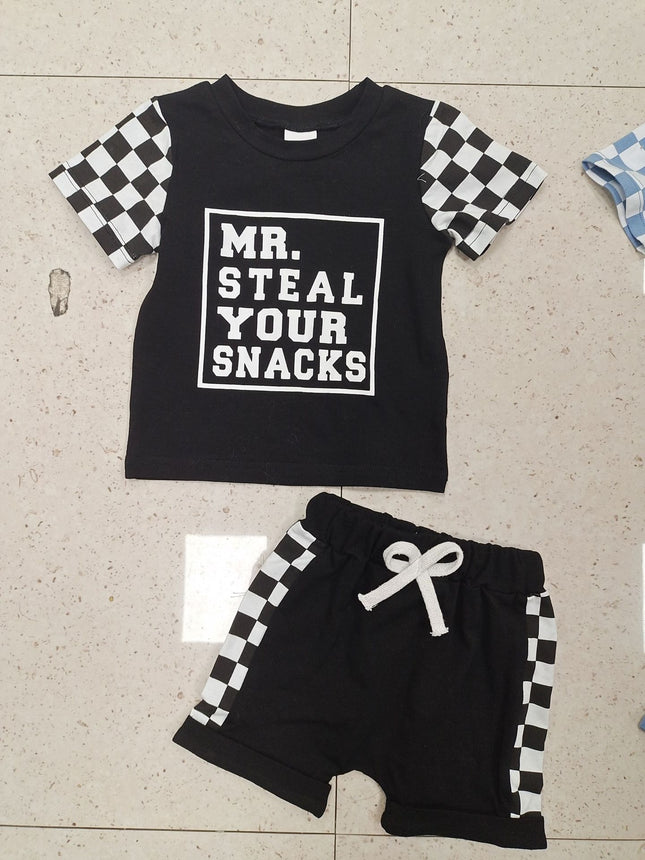 Children's Fashion Letter Print Short-sleeve Suit - 𝓢𝓱𝓸𝓹𝓵𝓮𝓬𝔂