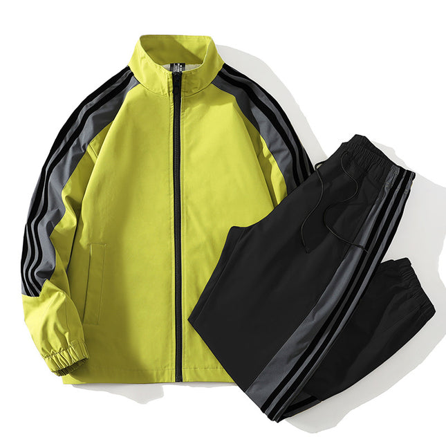 Sports Men's Trendy Handsome Casual Stand Collar Top And Trousers Two-piece Set - 𝓢𝓱𝓸𝓹𝓵𝓮𝓬𝔂