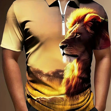 Men's Print Breathable Fashion Polo Shirt Top - 𝓢𝓱𝓸𝓹𝓵𝓮𝓬𝔂