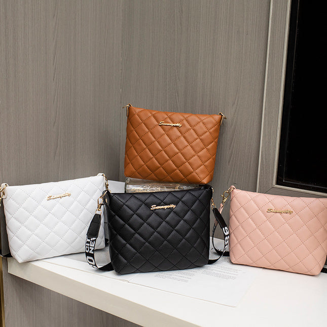 Small Messenger Bag For Women Trend Lingge Embroidery Female Shoulder Bags Fashion Chain Ladies Crossbody Purse - 𝓢𝓱𝓸𝓹𝓵𝓮𝓬𝔂