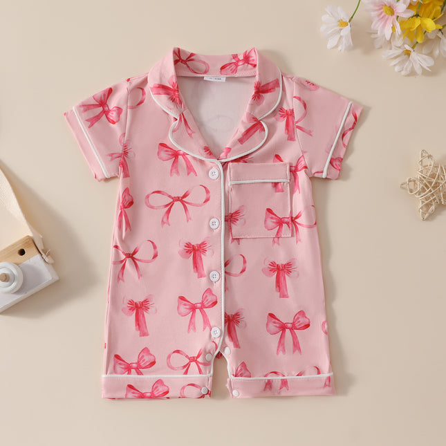 Printed Fashion Personalized Girls' Bow Jumpsuit - 𝓢𝓱𝓸𝓹𝓵𝓮𝓬𝔂