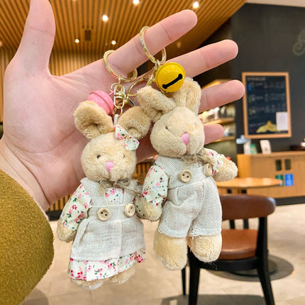 Cartoon Key Button Plush Sackcloth Bear Doll Schoolbag Pendant - 𝓢𝓱𝓸𝓹𝓵𝓮𝓬𝔂