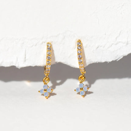 Small And Beautiful Flower Earrings Micro-inlaid Ear Clip - 𝓢𝓱𝓸𝓹𝓵𝓮𝓬𝔂