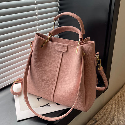 Women's Large-capacity Crossbody Autumn All-matching Korean-style Textured Portable Bucket Bag - 𝓢𝓱𝓸𝓹𝓵𝓮𝓬𝔂