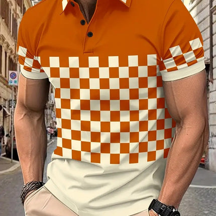 Men's Print Breathable Fashion Polo Shirt Top - 𝓢𝓱𝓸𝓹𝓵𝓮𝓬𝔂