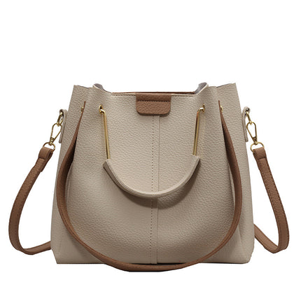 Women's Large-capacity Crossbody Autumn All-matching Korean-style Textured Portable Bucket Bag - 𝓢𝓱𝓸𝓹𝓵𝓮𝓬𝔂