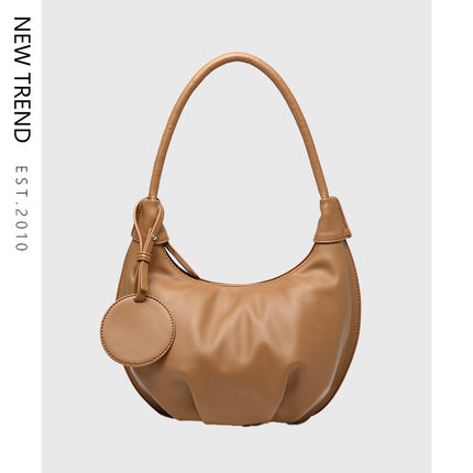 Portable Underarm Bag Leisure Soft Leather Versatile Shoulder Dumpling Bag - 𝓢𝓱𝓸𝓹𝓵𝓮𝓬𝔂