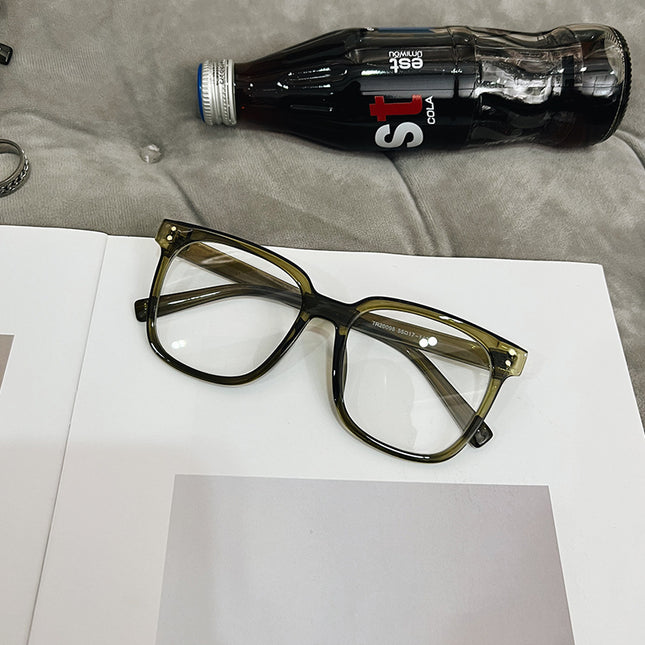 Internet Celebrity Vintage With Large Rims Glasses Women's Korean-style Ins Round Face - 𝓢𝓱𝓸𝓹𝓵𝓮𝓬𝔂