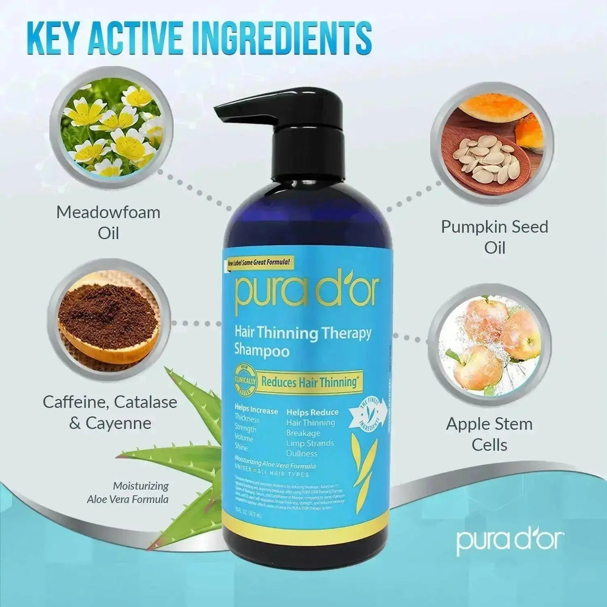 Pura D'or Biotin Shampoo for Fuller-Looking Hair 473ml | Ammuri