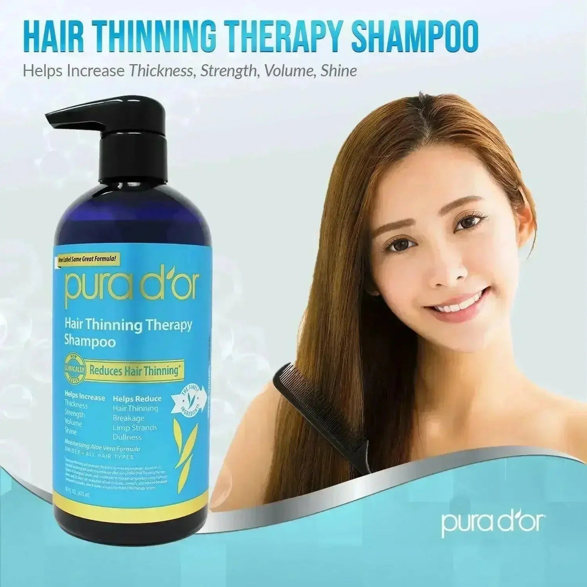 Pura D'or Biotin Shampoo for Fuller-Looking Hair 473ml | Ammuri