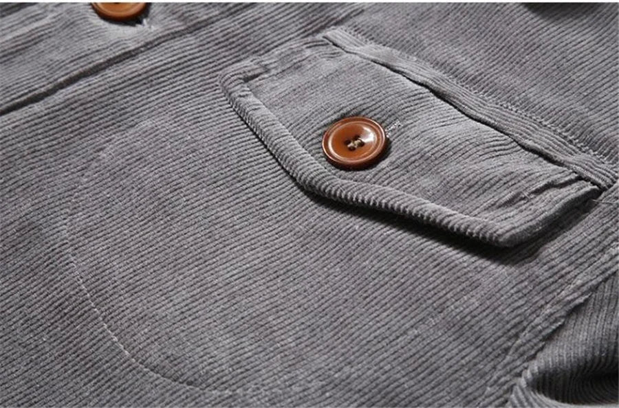 Men’s Corduroy Fleece-Lined Winter Jacket