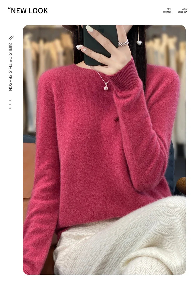 100% Merino Wool Women’s Sweater – Soft Cashmere-Feel
