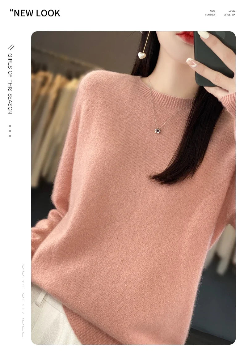 100% Merino Wool Women’s Sweater – Soft Cashmere-Feel