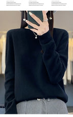 100% Merino Wool Women’s Sweater – Soft Cashmere-Feel