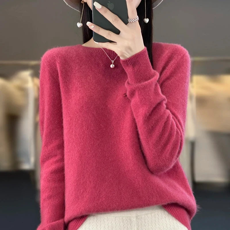 100% Merino Wool Women’s Sweater – Soft Cashmere-Feel