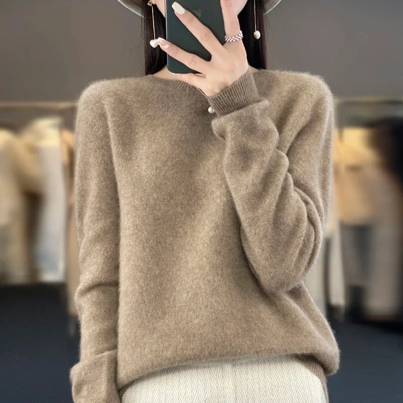 100% Merino Wool Women’s Sweater – Soft Cashmere-Feel