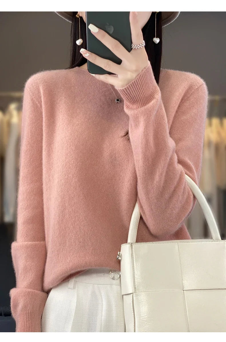 100% Merino Wool Women’s Sweater – Soft Cashmere-Feel