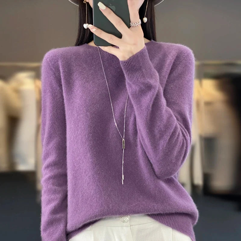 100% Merino Wool Women’s Sweater – Soft Cashmere-Feel