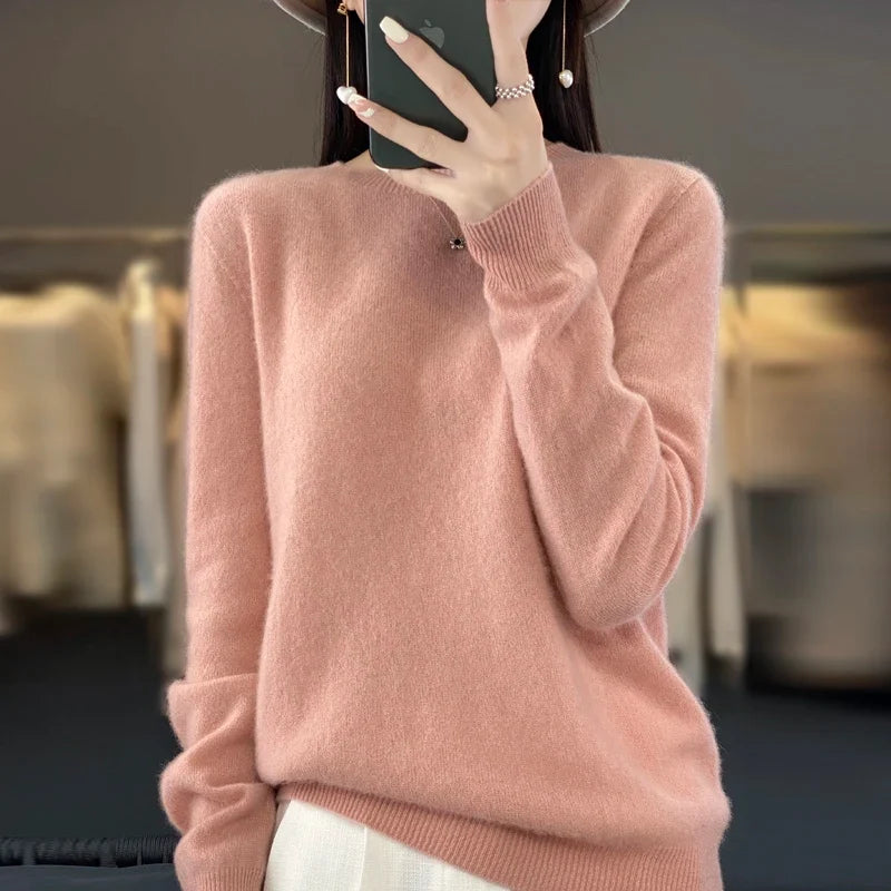 100% Merino Wool Women’s Sweater – Soft Cashmere-Feel