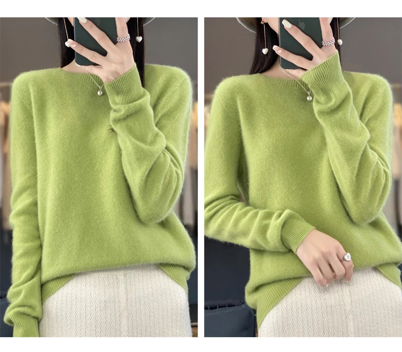 100% Merino Wool Women’s Sweater – Soft Cashmere-Feel