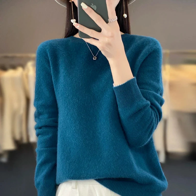 100% Merino Wool Women’s Sweater – Soft Cashmere-Feel