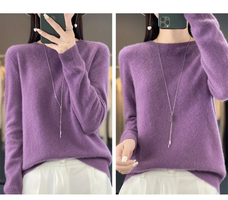 100% Merino Wool Women’s Sweater – Soft Cashmere-Feel