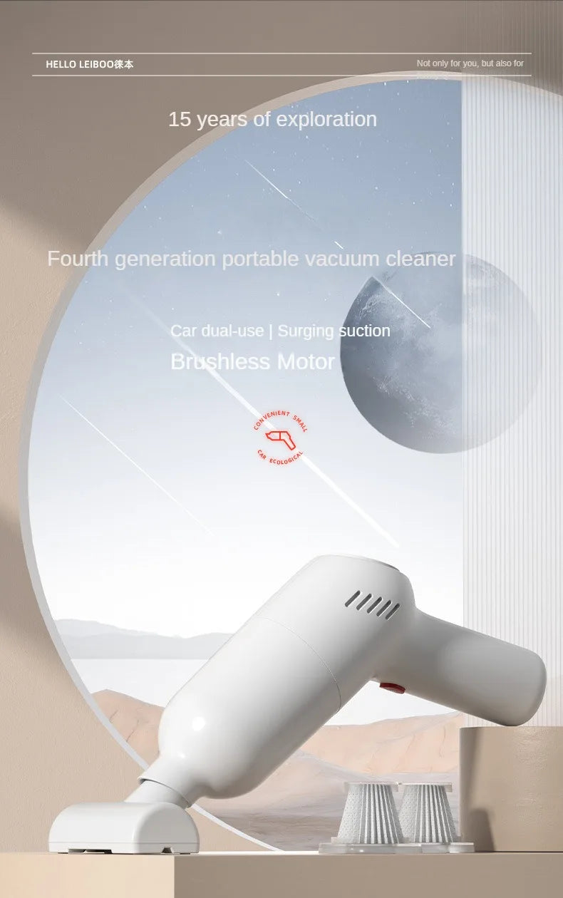 Wireless Handheld Car Vacuum Cleaner Portable 120W High Suction Power Dual Use for Home and Car Rechargeable Auto Cleaning Tool
