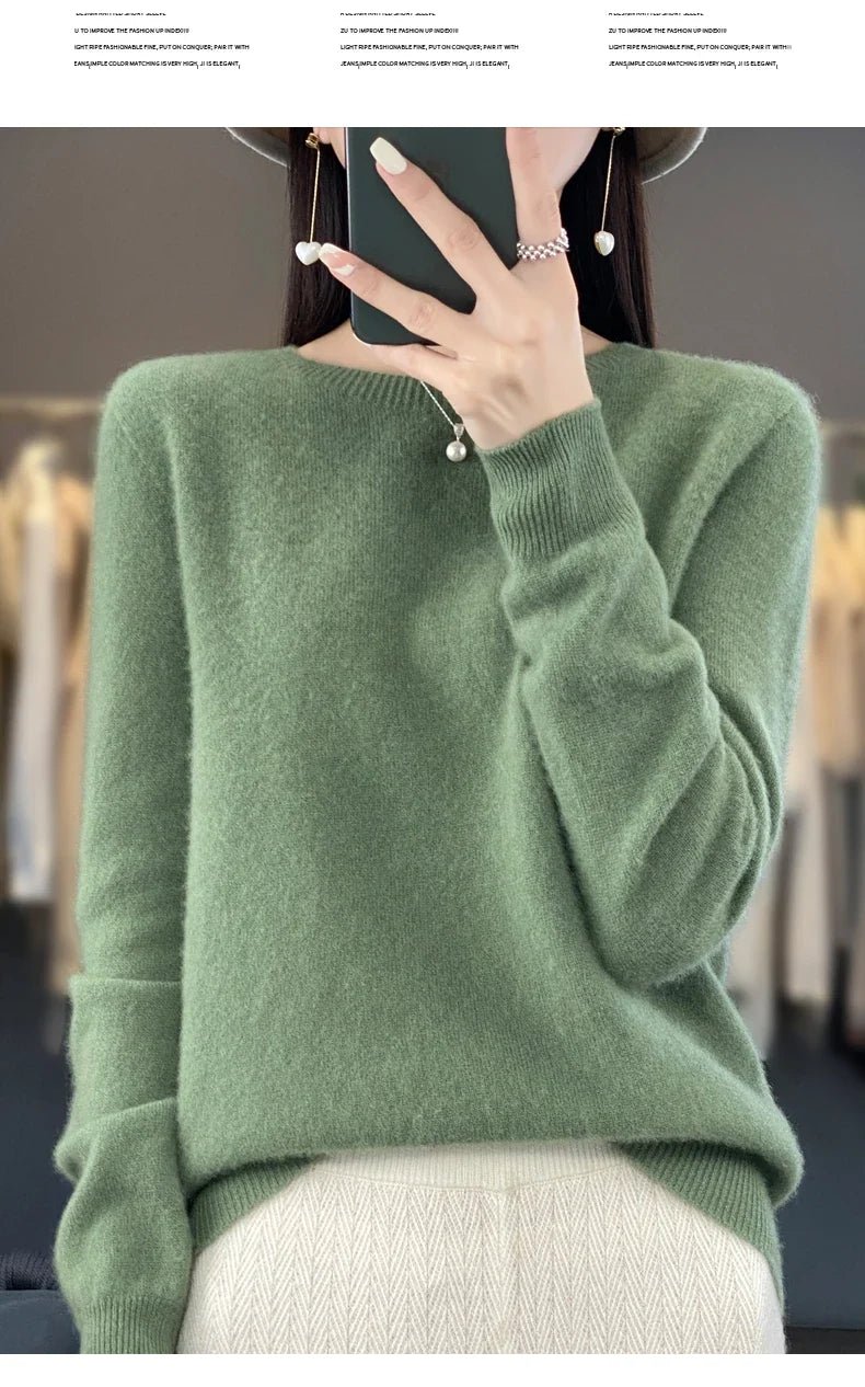 100% Merino Wool Women’s Sweater – Soft Cashmere-Feel
