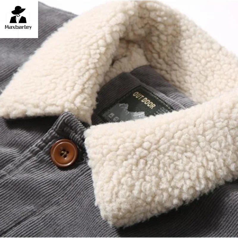 Men’s Corduroy Fleece-Lined Winter Jacket