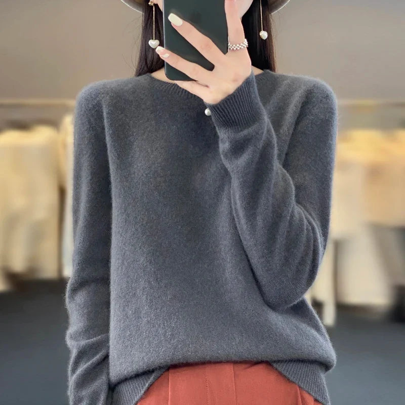 100% Merino Wool Women’s Sweater – Soft Cashmere-Feel