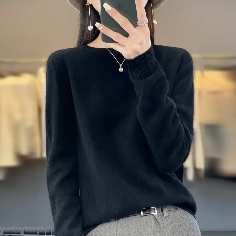 100% Merino Wool Women’s Sweater – Soft Cashmere-Feel