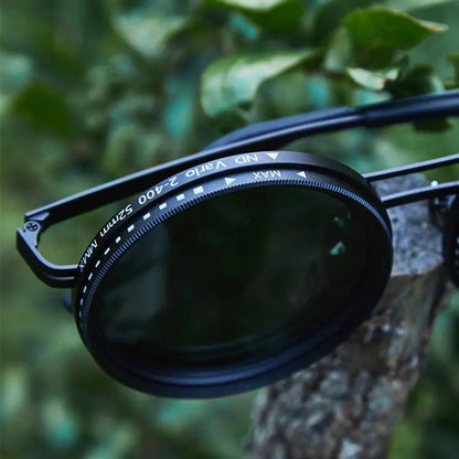Adjustable 1-9 Sunglasses with ND Filter Lenses Retro Glasses Fishing Filter Glasses for Men Driving Fishing Shades UV40