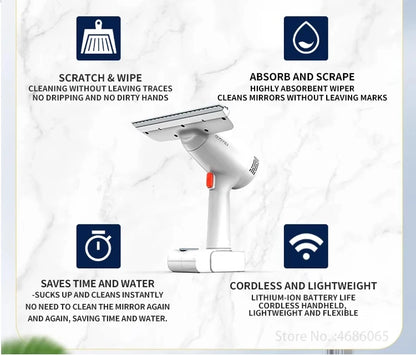 Electric Window Cleaner For Home Wireless Glass Cleaning Machine Kitchen Bathroom Cleaning Tools Car Windshield Mirror Wiper