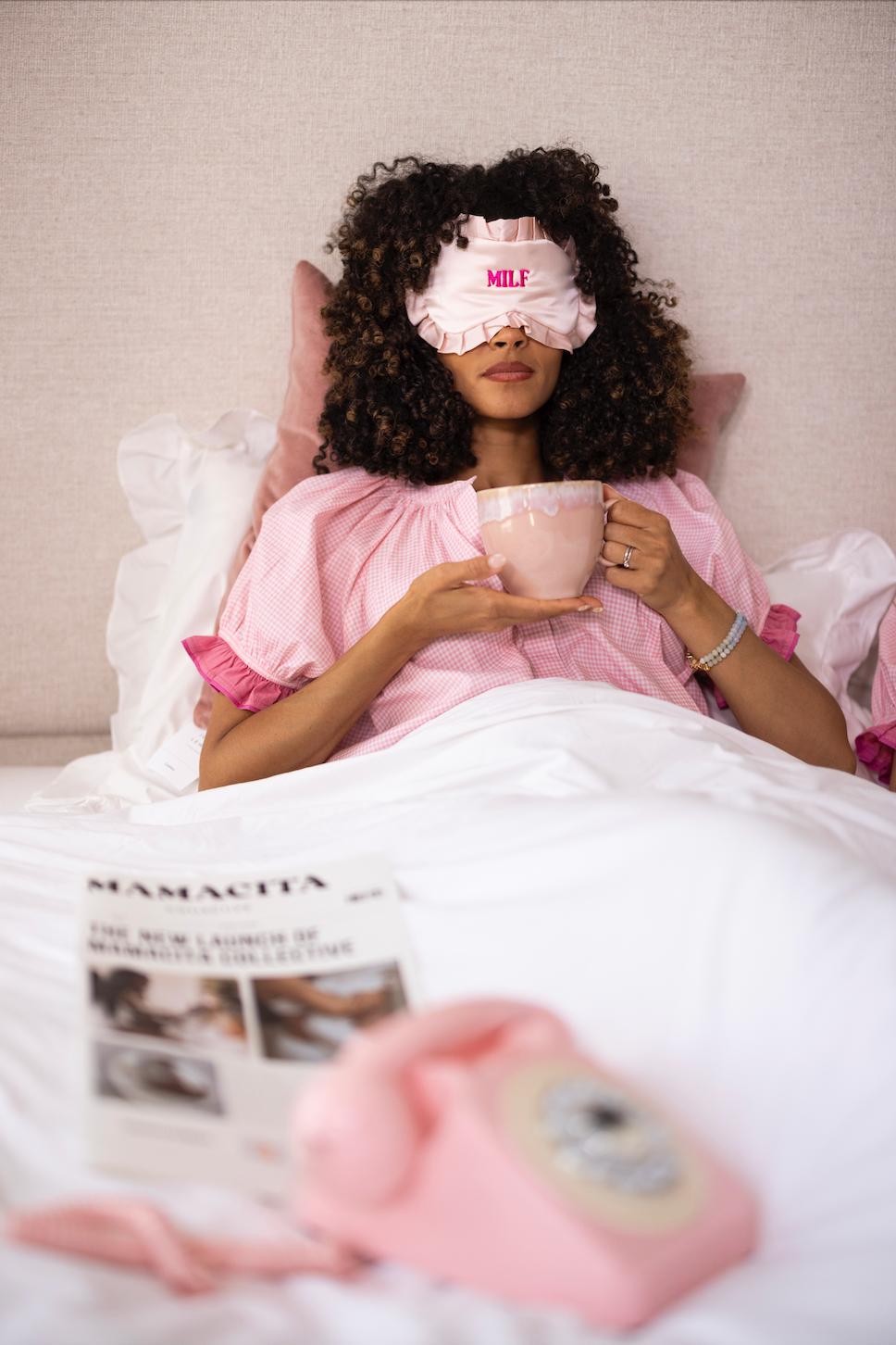 The Sienna Silk Eye Mask - Rose