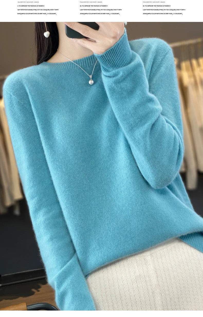 100% Merino Wool Women’s Sweater – Soft Cashmere-Feel